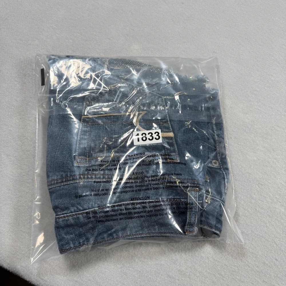 American Eagle AE Low Rise Micro Denim Shorts 4 Cut-Off Distressed Y2K Festival